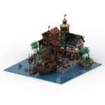 Modular Building Toys For Pirate Town Ship Port Terminal Building